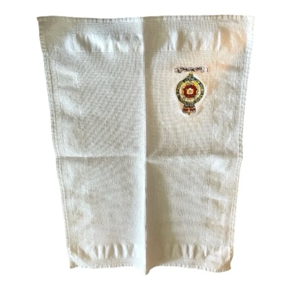 Britannia Crest Tea Towel, The Royal Yacht, Britannia, Edinburgh, Embroidered.